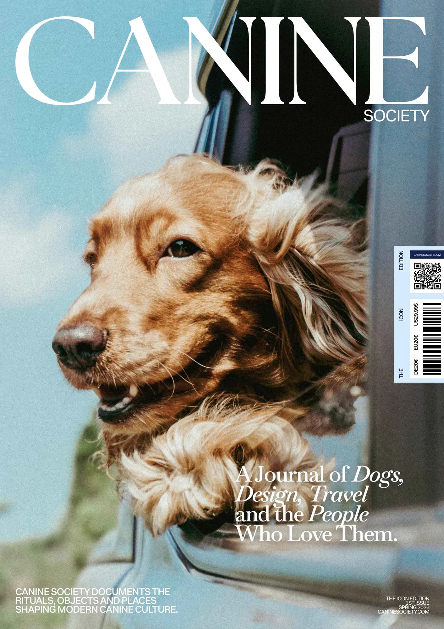COMING SOON — the inaugural print issue of Canine Society.